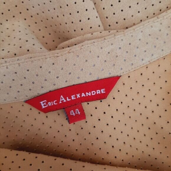 ERIC ALEXANDRE Faux Suede Shirt Jacket & Pants Set Tan Sz L | Eur 46 - Picture 7 of 13